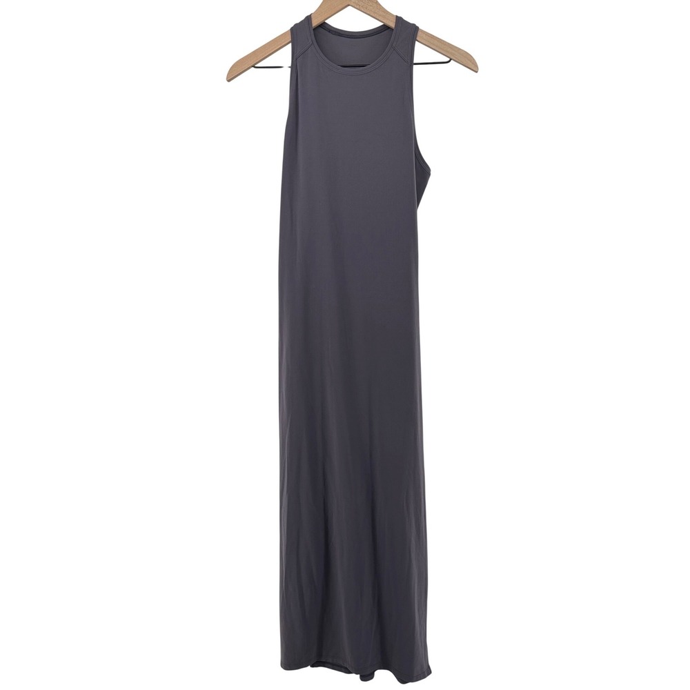 Lululemon Get Going Dress Women Size 0 2 Grey‎ Midi Racerback Athletic Travel
